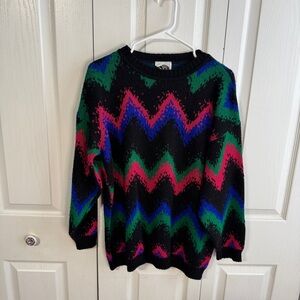 Classic Elements multicolor zig zag long sleeve sweater